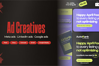 design facebook and instagram and google ad creatives