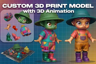 sculpt a custom 3d character or 3d statue for 3d printing using zbrush, blender