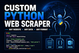 build a custom python web scraper for any website