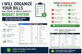 organize your bills and help you stop living paycheck to paycheck