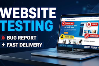 manual testing of your website with detailed bug report