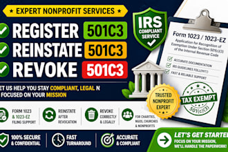 register 501c3, reinstate 501c3, revoke 501c3 irs nonprofit