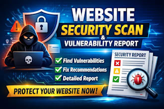 scan your website and provide a vulnerability report