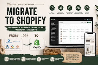 migrate shopware webnode abantecart webador magento to shopify website migration