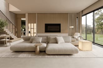 design modern architectural plan, house plan, 3d interior and exterior rendering