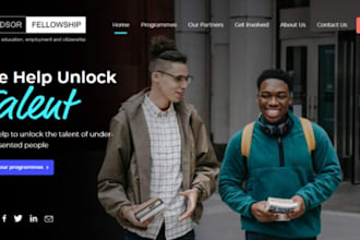 design wix fellowship website research support site nonprofit fellowship website