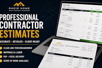 create a contractor estimate or construction bid
