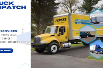 be your professional truck dispatcher for USA loads and logistics