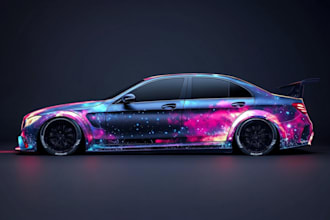 design professional car wrap, van wrap any vehicle wrap