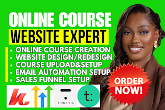 create thinkific online course website kajabi landing page thinkific expert