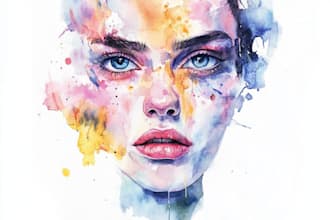 hand paint a stylised watercolor illustration
