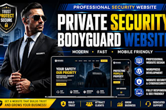 design private security, bodyguard and security guard website