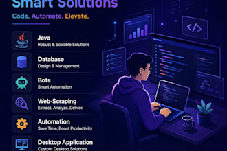 develop custom python, java, cpp, sql projects, bots, and fullstack application