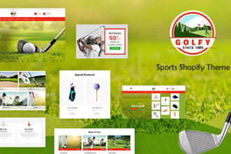 design golf shopify store golf apparel store golf accessories shopify website