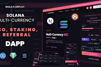 build professional web3 dapp dashboard for staking, ico token holders