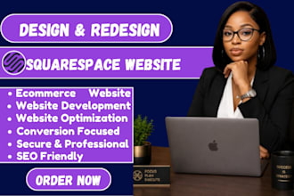 design a modern custom squarespace website redesign squarespace website
