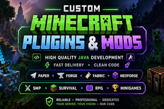 create minecraft plugins minecraft mod for java or bedrock addons