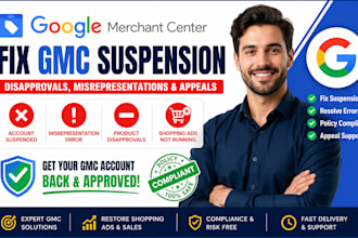 google merchant center fix gmc disapprovals misrepresentations appeal suspended