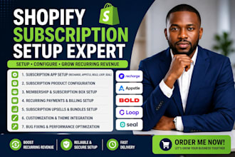 setup shopify subscription with recharge appstle bold recurring