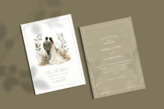 design luxury invitation cards and complete wedding stationery