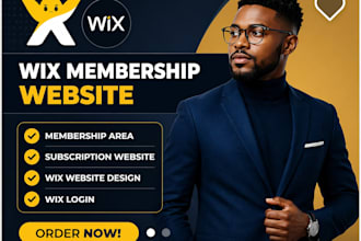 design wix website membership for booking  online course website design