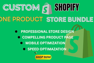 create a custom one product shopify store bundle for dropshipping
