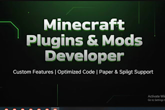 develop professional minecraft plugin or mod or data pack