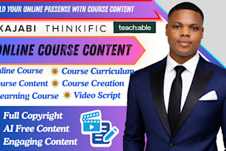 write course content,  course creation, online course, course development