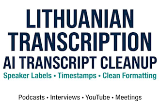 clean lithuanian ai transcripts from sonix, podcasts, interviews, and meetings