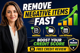 fix your credit report and remove collections inquiries and late payment fast