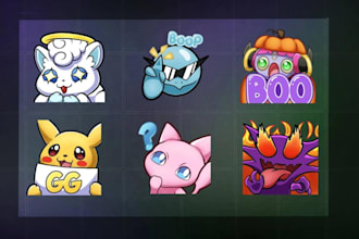 design custom discord emotes, twitch emotes and discord emojis