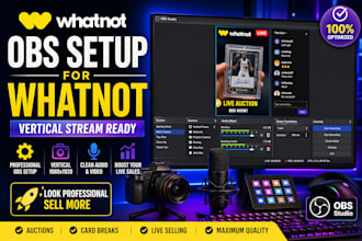 setup obs studio for whatnot vertical streams, auctions, and card breaks