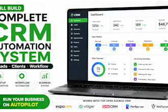 build CRM automation system using espocrm vtiger suitecrm perfex yetiforce