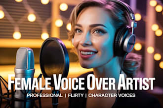 record a professional nsfw voice over seductive asmr voice talent voice acting