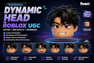 create custom roblox ugc items, dynamic heads, and 3d assets