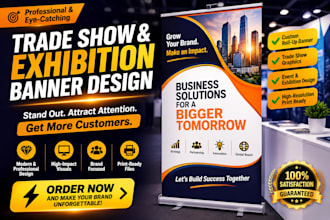 design a professional trade show and exhibition banner