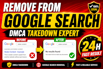 remove stolen content from google websites dmca takedown