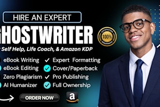be self help ghostwriter, amazon kdp, life coach, mental health, ebook editor