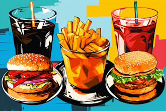 design food pop art of your food pop art
