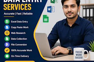 do accurate data entry excel data entry and web research