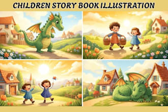 children story book illustration children story children story book illustration