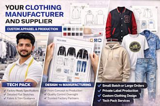 be your clothing manufacturer supplier custom apparel and production