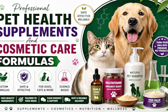 formulate pet health supplements and cosmetic care formulas