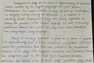 provide elegantly handwritten text in three languages