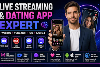 build a live streaming, dating mobile app using webrtc with video call features