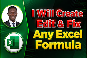 create and fix any excel formula and macros