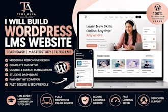 build wordpress website design wordpress tutor lms website masterstudy learndash