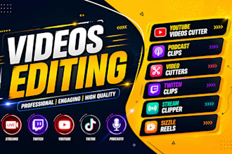 edit twitch clips, podcast highlights, youtube shorts and viral short videos