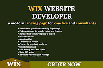 design a modern landing page for coaches and consultants