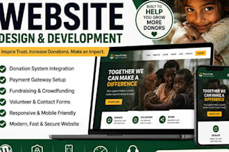 design a wordpress charity and nonprofit website with donation system